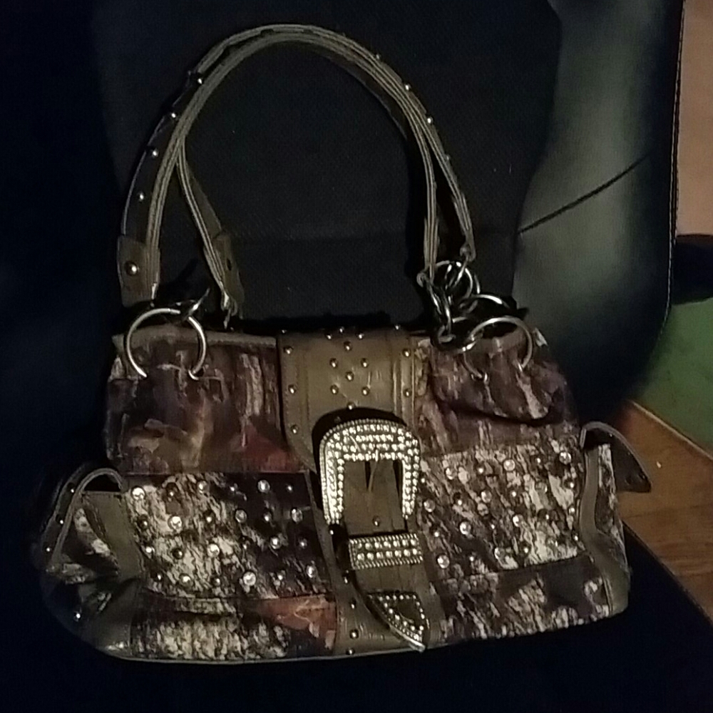 Mossy Oak Camo & Rhinestone purse